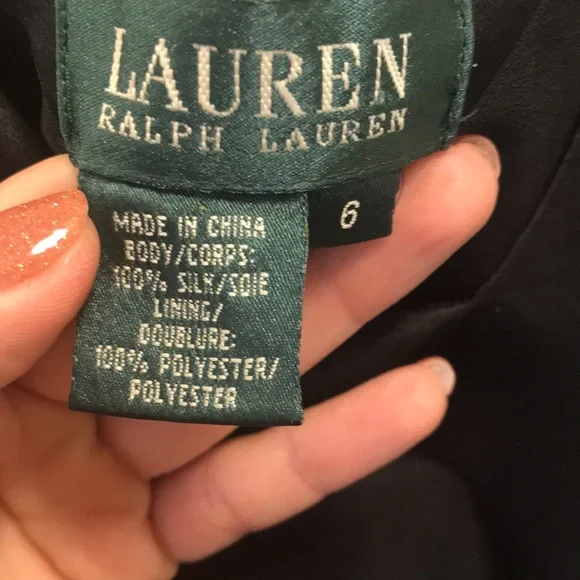 Lauren Ralph Lauren black 100% silk dress - Picture 10 of 10